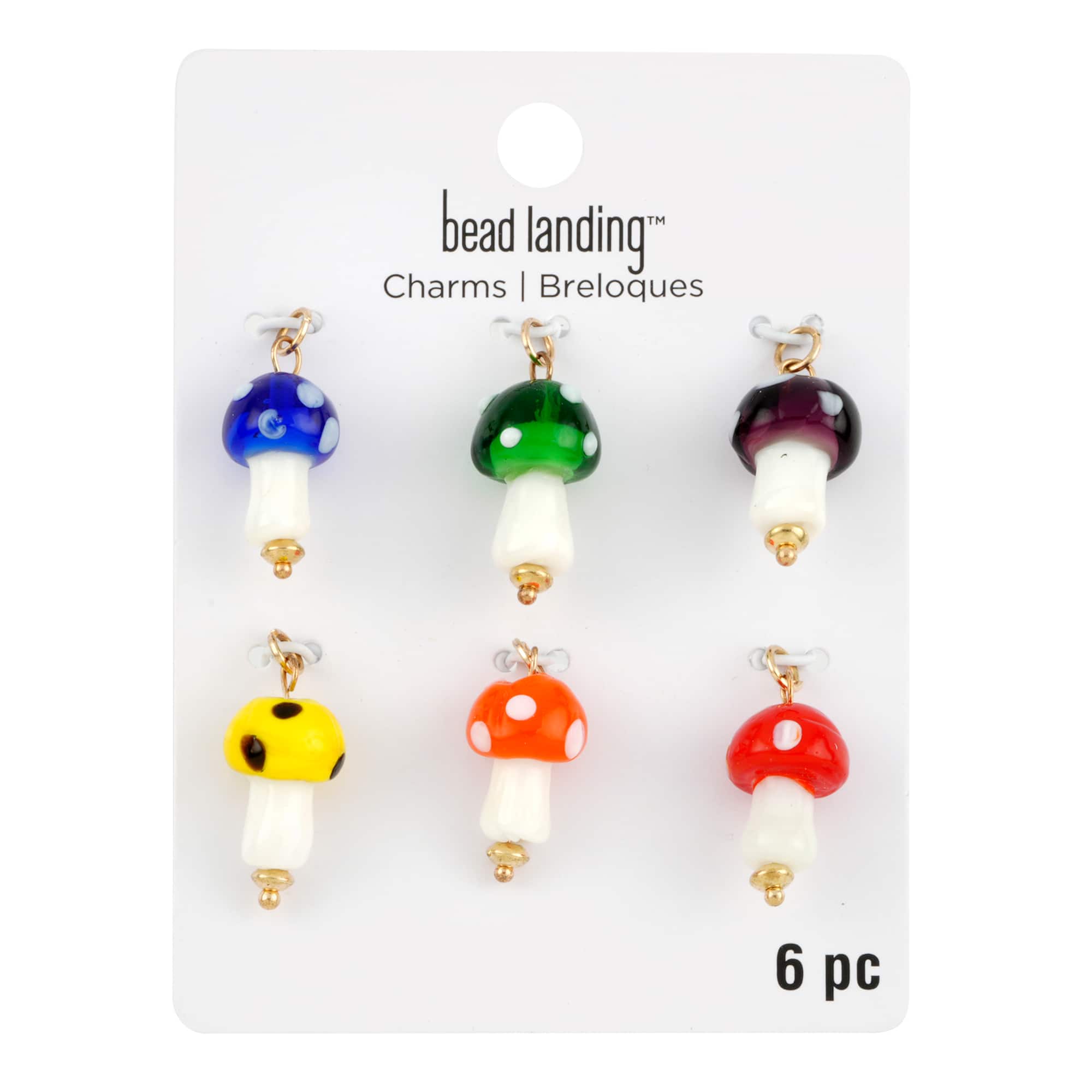 Glass Mushroom Charms by Bead Landing™